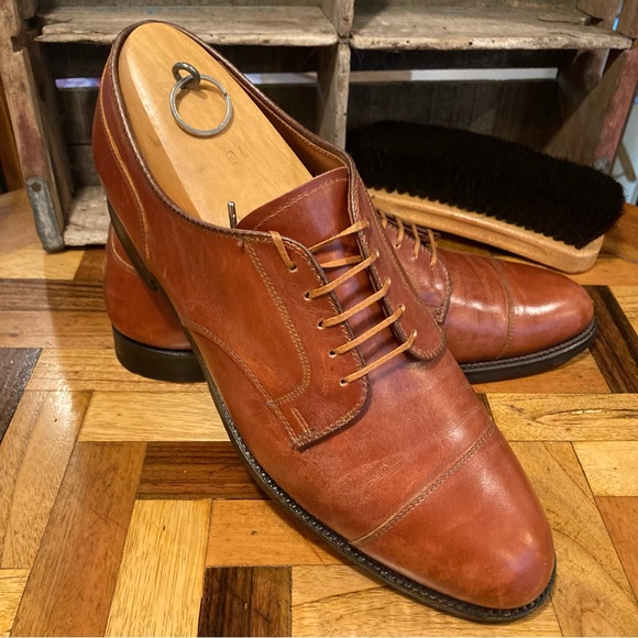 Alden 972 Cap Toe Derby Blucher Dress Shoes Brown Leather 11.5A/C US - Picture 6 of 10